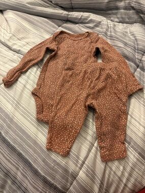 Carter's Rust Dot Long Sleeve Bodysuit Set
